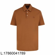 [잔디집2] 로로피아나 로고 자수 순색 반팔 폴로 카라티 반팔티 브라운