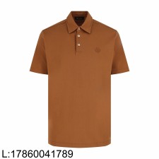 [잔디집2] 로로피아나 로고 자수 순색 반팔 폴로 카라티 반팔티 브라운