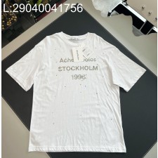 V공장 아크네 스튜디오 로고 1996 큐빅 반팔티 화이트