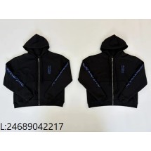 [사탄 셀러] 크롱하츠 버티컬 로고 헤비웨이트 집업 블루 스크립트 후드 블랙 후드집업 웨이디안 주소