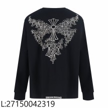 [잔디집2] 크롬하츠 빈티지 뒷면 십자가 프린트 긴팔티 블랙