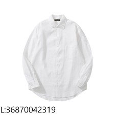 [흰] 로로피아나 순색 앙드레 아마 긴팔 셔츠 화이트