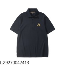 [흰] 로로피아나 골드 로고 자수 반팔 폴로 반팔티 카라티 네이비 블랙