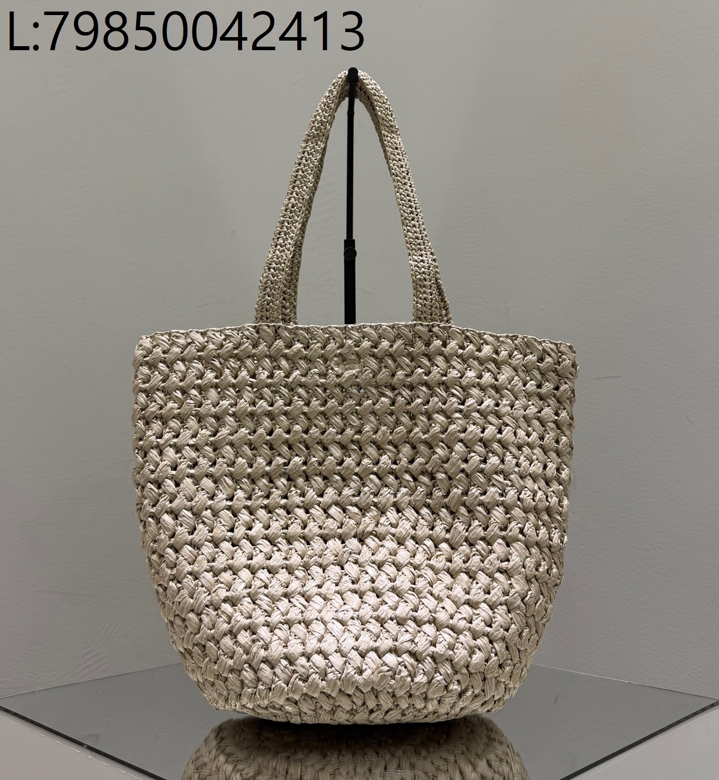 [켄달공장] 더 로우 라피아 토트 숄더백 베이지 42*23*19cm