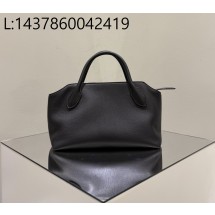 [켄달공장] 더 로우 TERRASSE BAULETTO 테라쎄 바울레토 더블핸들 레더 숄더백 블랙 25*15.5*17cm