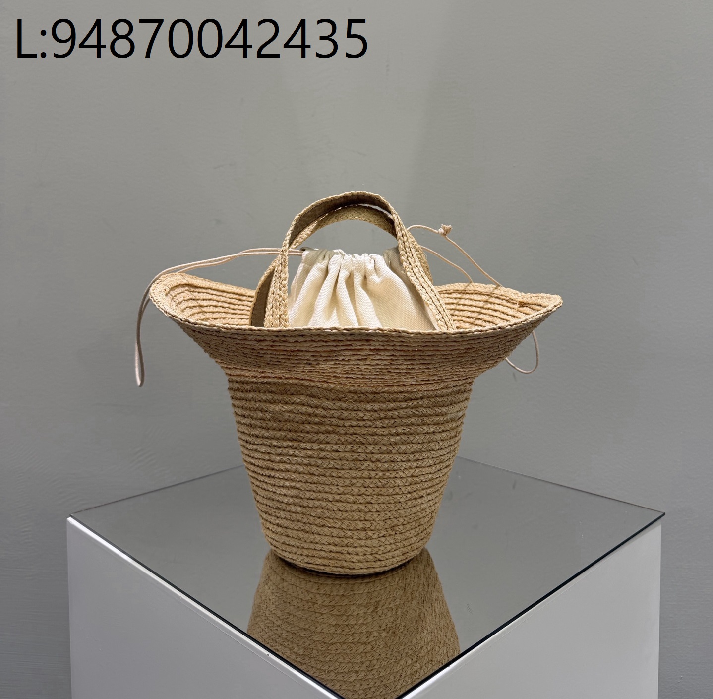 [켄달공장] 더 로우 솔 백 라피아 내츄럴