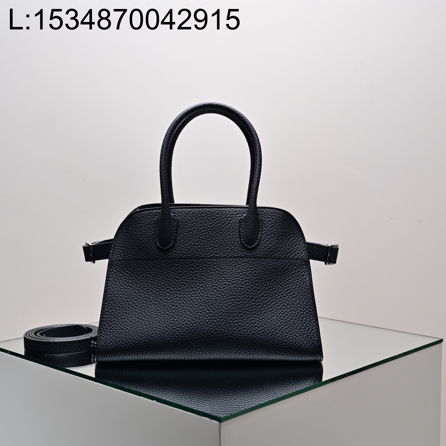 [켄달공장] 더 로우 소프트 마고백 10 블랙 실버 25.5*18*19cm 그레인드 레더