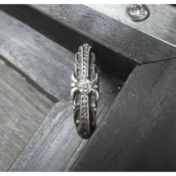 Chrome Hearts 크롬하츠 키퍼 모이사나이트 실버 반지